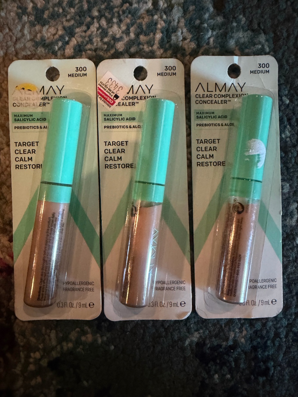 3 Almay Clear Complexion Concealers - 300 Medium